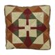 Vintage Patchwork Cushion Diamond Pattern Faux Leather 45cm