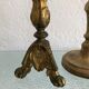 Duo de bougeoirs en bronze anciens