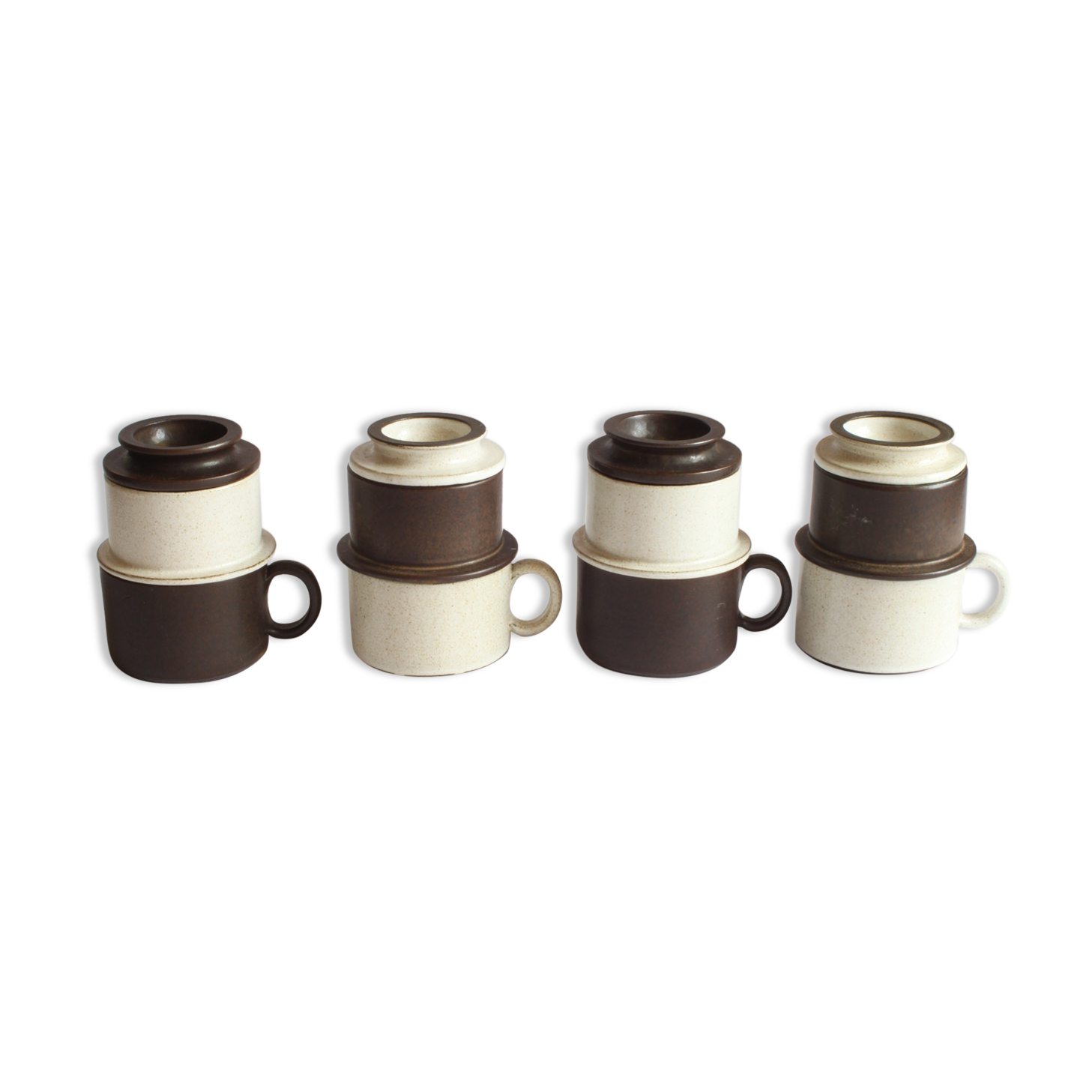 Ceramic filter coffee cups by Zaalberg Holland, 1960s.