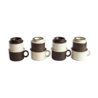 Ceramic filter coffee cups by Zaalberg Holland, 1960s.