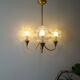 Lustre 3 branches vintage globes bullés