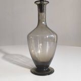 Italian decanter in smoked blown glass 1970