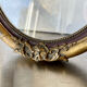 Antique Wooden gilded colored Oval  Picture Frame with glass
