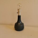 Blue ceramic table lamp, estimated 1960s. Danish, design.