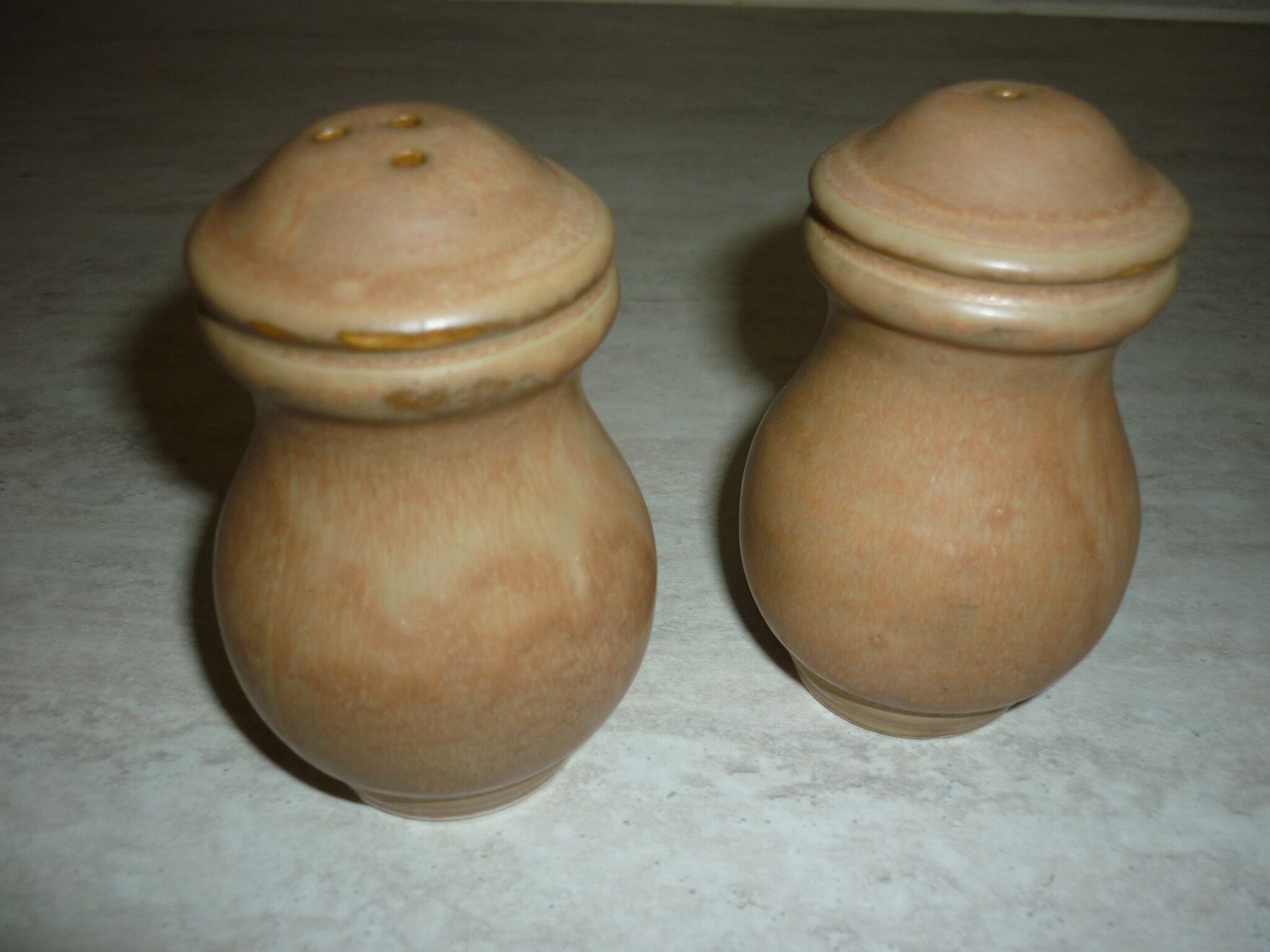 Sandstone salt and pepper shaker