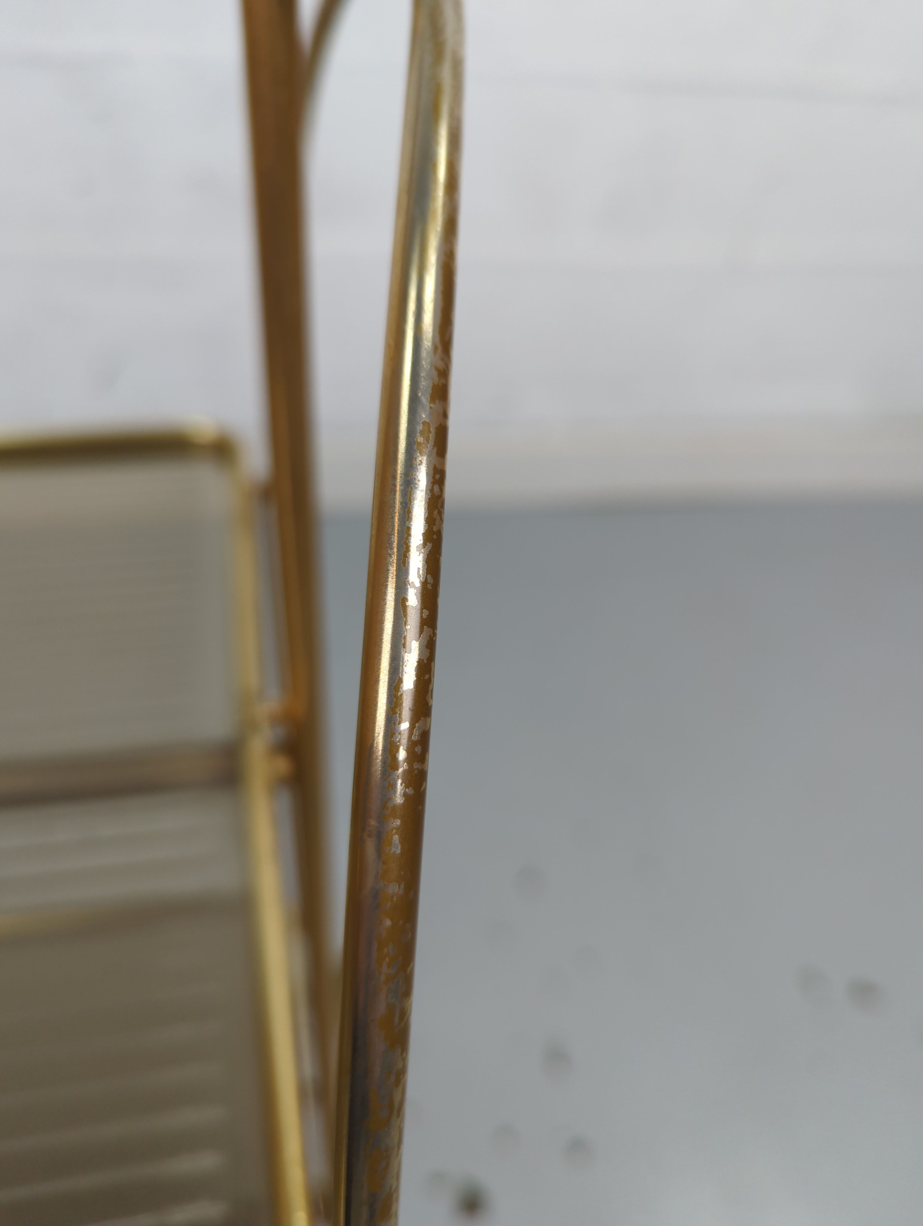 Vintage golden and plexi folding dessert circa 60s