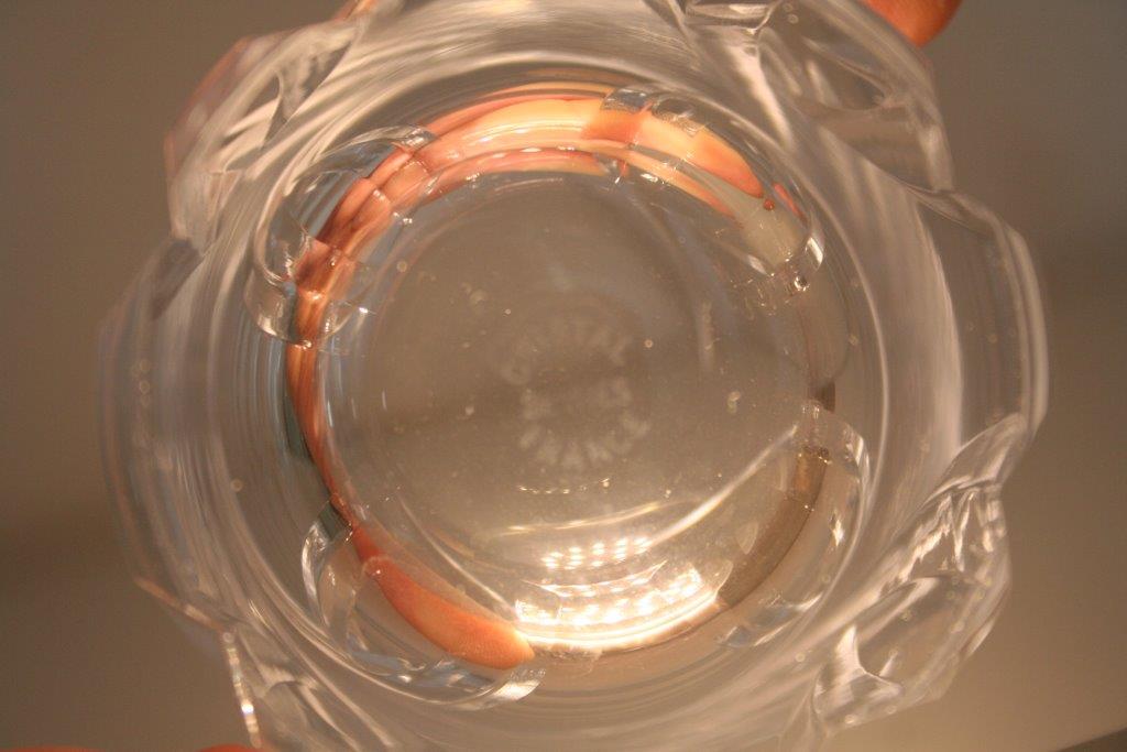 Suite de 3 verres à orangeade en cristal taillé Sevres