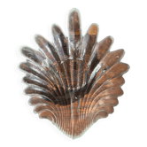 Grande coupelle coquille stylisée en verre vintage D22