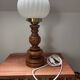 Vintage pleated globe table lamp