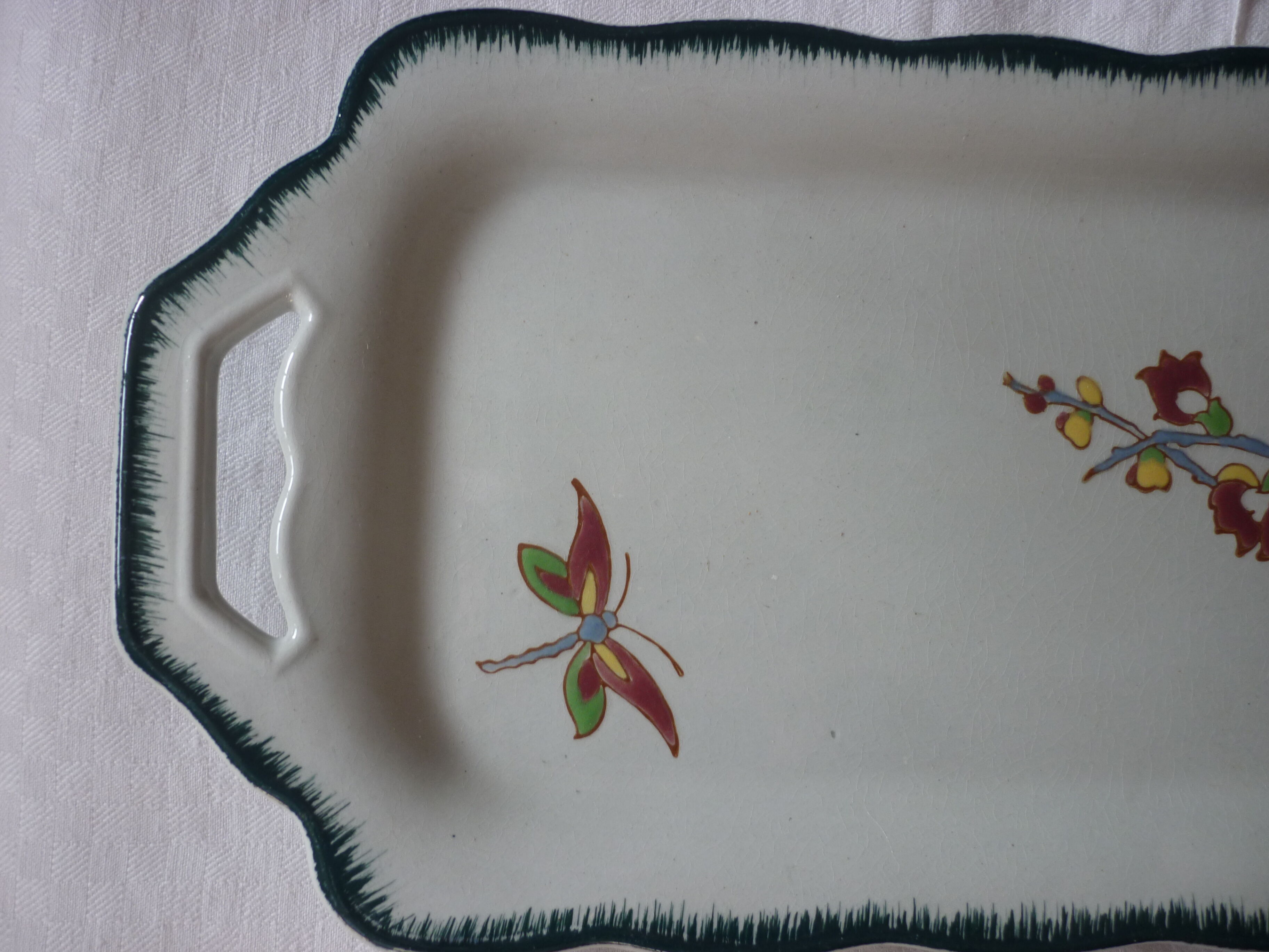 Longwy enameled cake dish