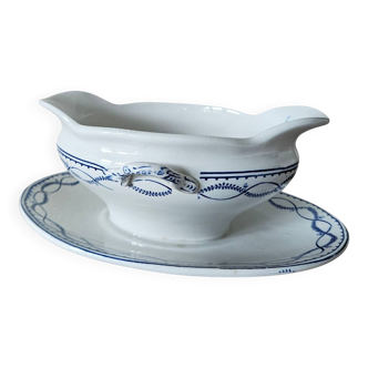 Saucière ancienne en faïence Boch Frères la Louvière