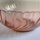 Vintage pink glass salad bowl