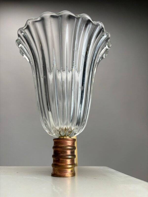 Murano Glass Wall Lamps attributed to Ercole Barovier, Italy, 1940s, Set of 2