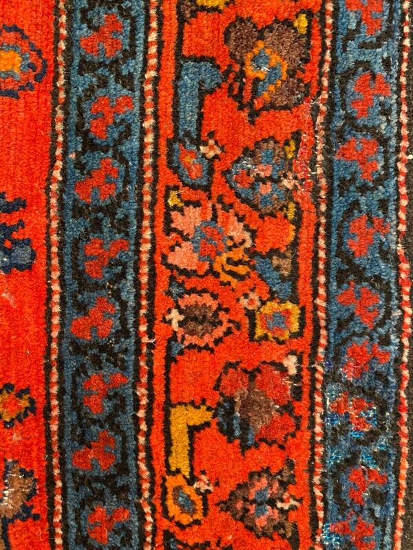 Carpet old Persian Malayer corridor 109x525 cm