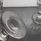 6 19th century crystal wine glasses in the shape of Baccarat, Caton model