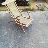 Long chair in caning
