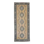 Vintage Turkish Hand-Knotted Runner Rug 133x322