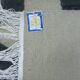 Contemporary Artistic Handmade Rug in Beige with Black Calligraphic Pattern