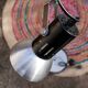 Floor lamp in metal chrome with 3 spotlights, 70s