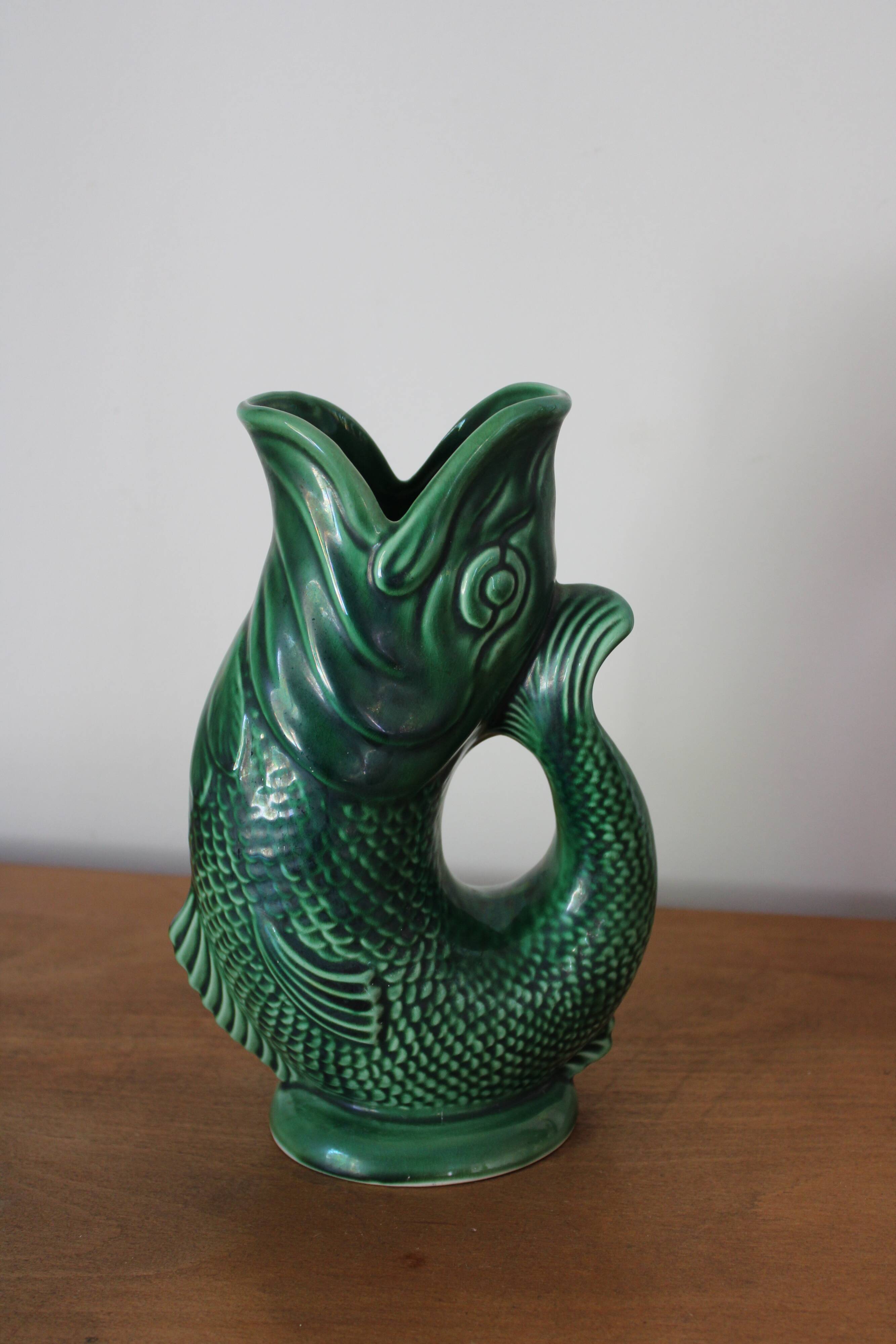 Zoomorphic pitcher in ceramic fish