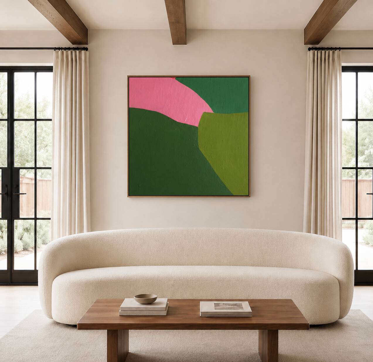 Colourful abstract on canvas 'catch a glimpse of the field'