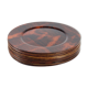 Lot of 10 plates to eat in rosewood danish design vintage retro camping