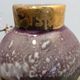 Small vase in Limoges porcelain – speckled purple decoration – Painted by Ma