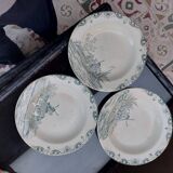 3 assiettes terre de fer de Delf