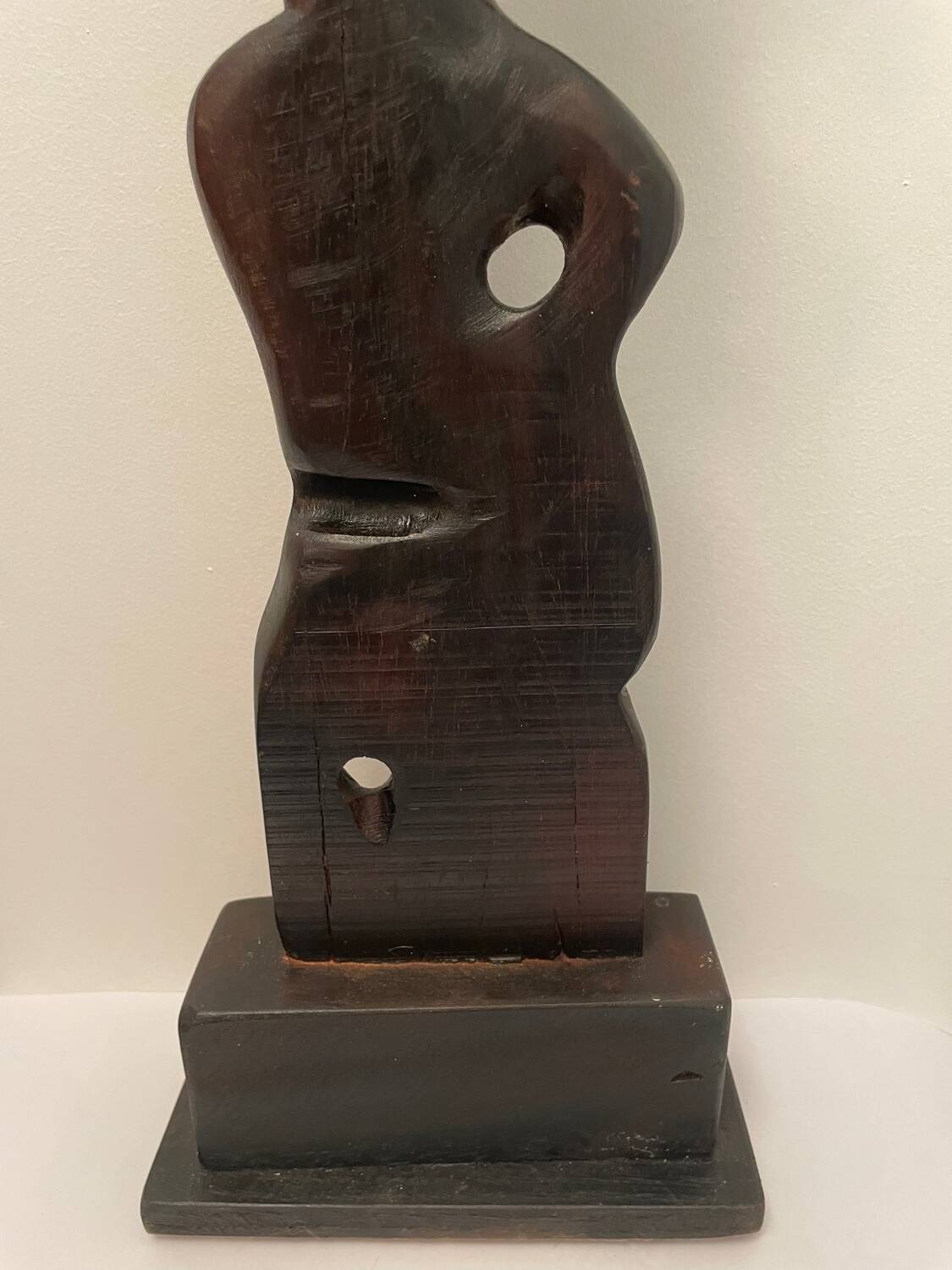 Abstract wooden sculpture 20th century