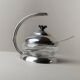 Boîte avec couvercle en métal argenté et en verre transparent WMF par Matteo Thun, années 1980 – Boîte à confiture, parmesan ou sucre