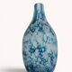 Brutalist Blue and White Reactive Art Glass Vase, Europe, 1970s