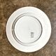 Flat plate in iron earthenware St Amand and Hamage, "Medallion" service