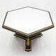 Table à manger néoclassique Maurice Hirsch bois noir doré miroir 1970