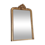 Golden mirror with pediment 98x151cm