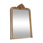 Golden mirror with pediment 98x151cm