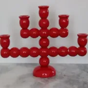 Swedish Mid Century  Five-Arm  Bobbin Candelabra