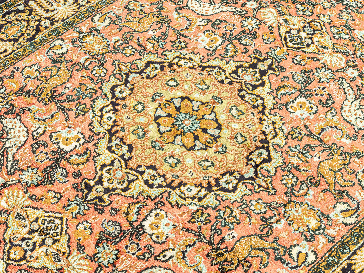 1960s Ghom Carpet , 110 x 162