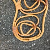 Italian rattan coat rack