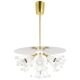 Emil Stejnar Lustre Blowball en Laiton et Cristal, Rupert Nikoll, Autriche, Années 1950