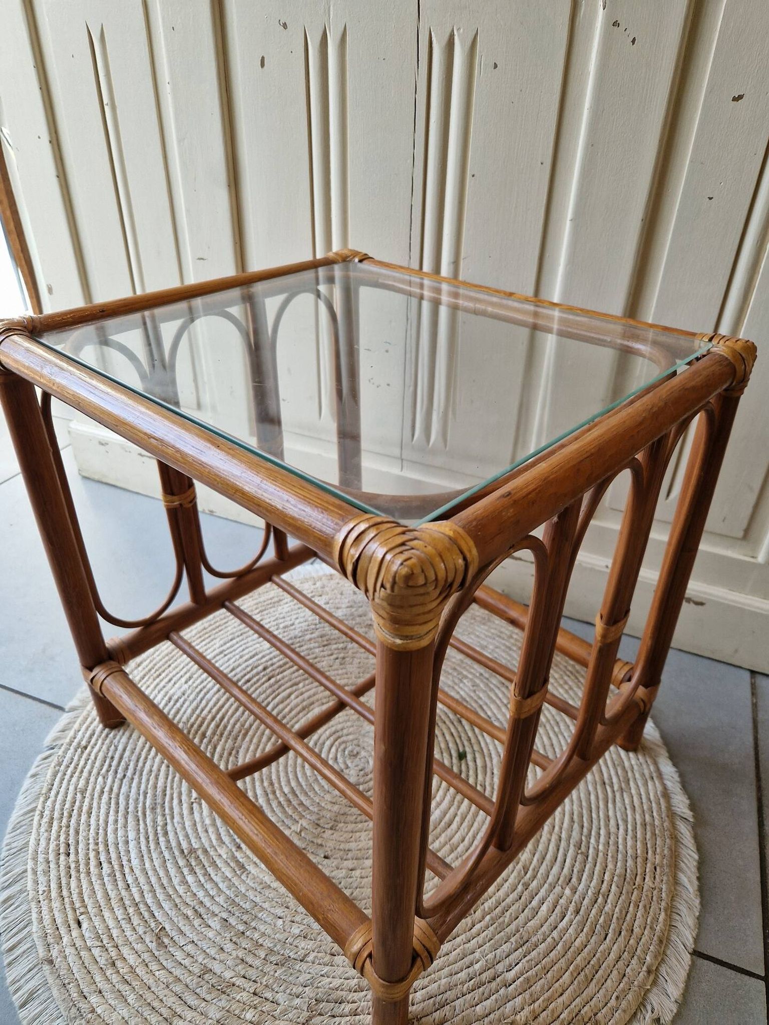 Table Basse D'appoint En Rotin