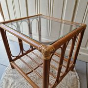 Table Basse D'appoint En Rotin