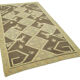 1970s handwoven distressed anatolian beige carpet 140 cm x 250 cm
