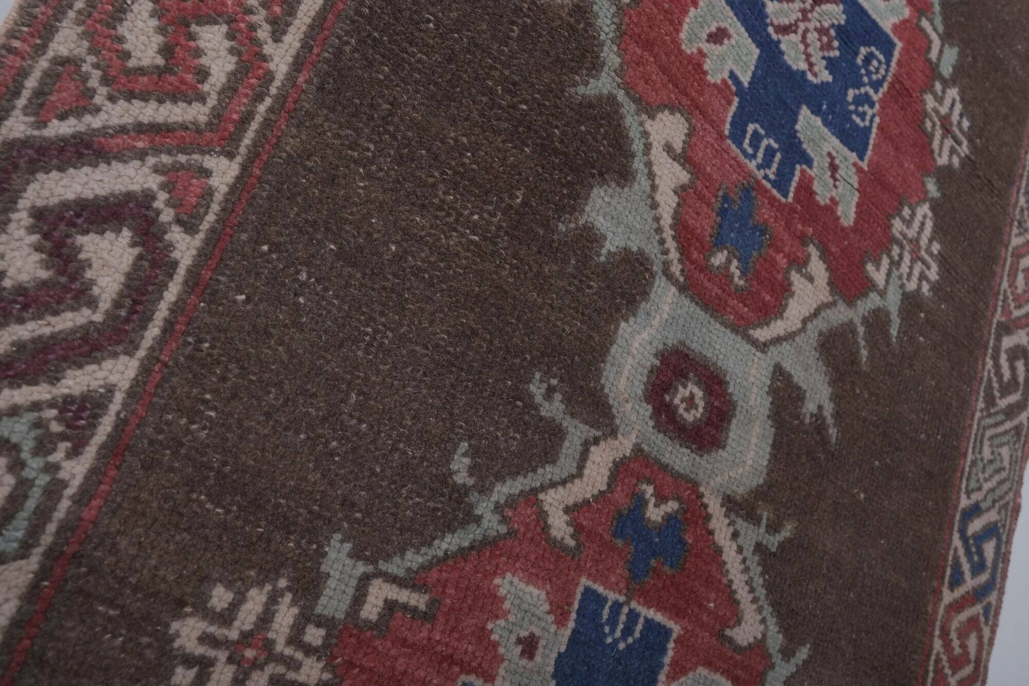 Vintage Turkish hallway rug 84x220 cm