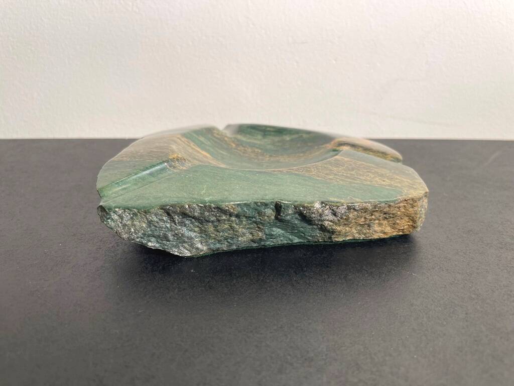 Ashtray / Pocket tray in malachite. Vintage 70s