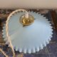 Vintage suspension lamp in blue opaline electrified to nine