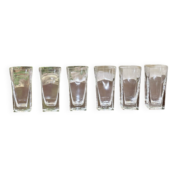 Série de 6 verres à orangeade en cristal de Sèvres