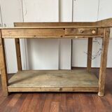 Raw wood workbench