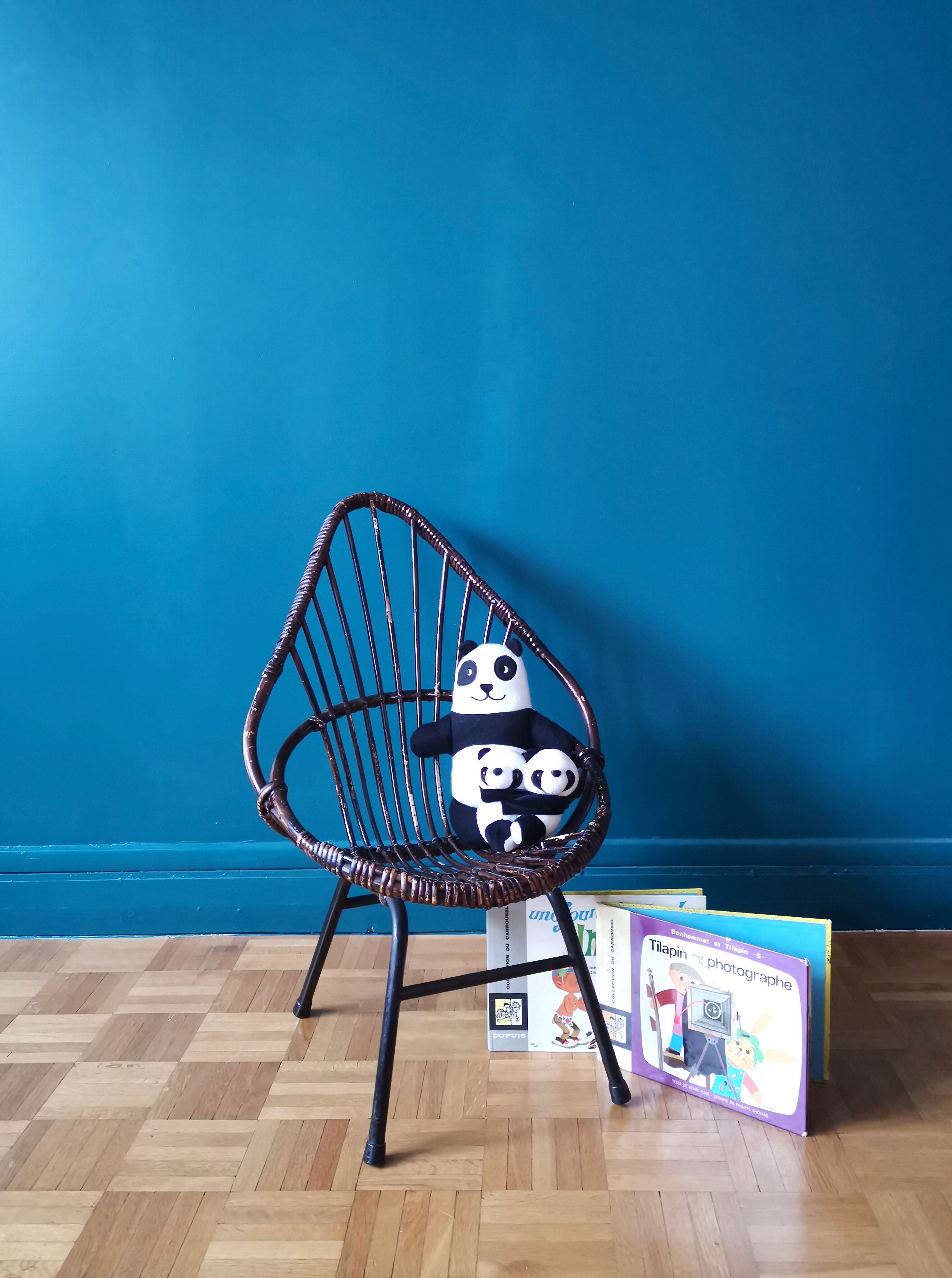 Small armchair in original and vintage Wicker for child
