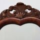 Louis XV style scalloped root veneer mirror, France late 19th century