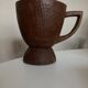 Midcentury Cubist XXXL Cup in West African Monoxyl Wood